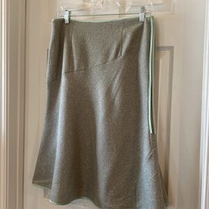 BODEN Wool Silk Blend Tweed Mint Green Lined Skirt size 12R